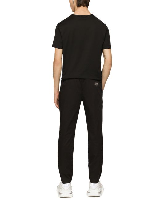 Dolce & Gabbana Black Stretch Cotton Jogging Pants With Tag for men