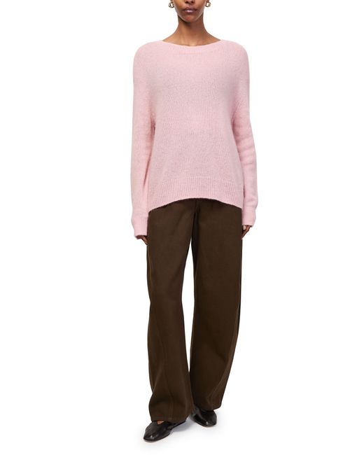 Bompard Pink Cashmere And Silk Round-Neck Sweater