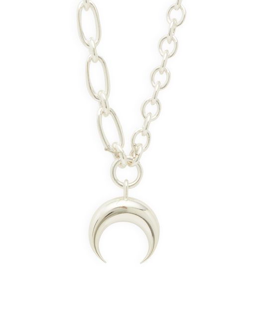 MARINE SERRE Metallic Charm-Halskette Moon aus Zinn Regenerated