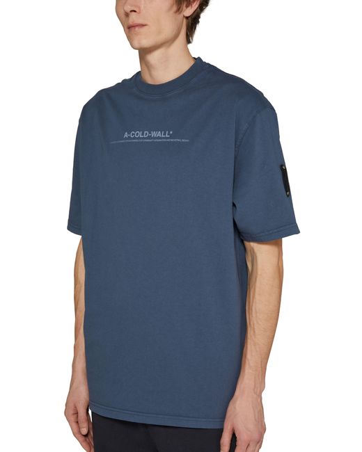 A_COLD_WALL* Kurzärmeliges T-Shirt Discourse in Blue für Herren