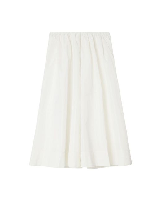House of Dagmar White A-Lined Midi Skirt