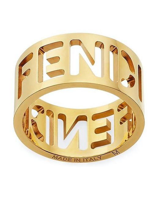 Fendi Metallic Signature Ring