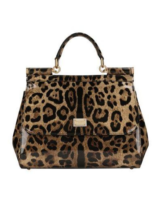 Dolce & Gabbana Brown Kim Dolce&Gabbana Medium Leopard Print Sicily Bag