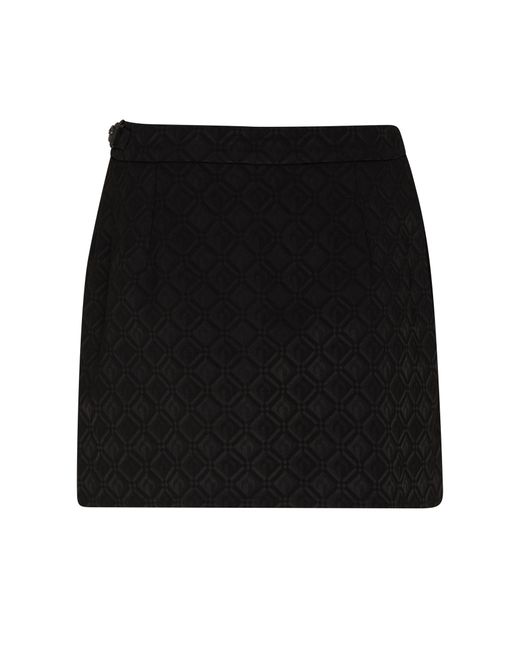 MARINE SERRE Black Moon Diamant Jacquard Mini Skirt