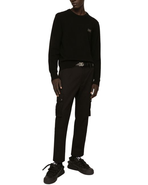 Dolce & Gabbana Black Cashmere And Wool Cardigan for men