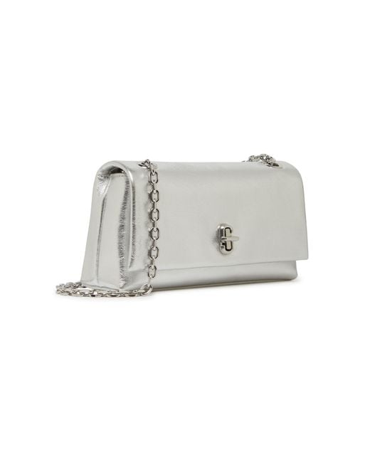 Marc Jacobs Gray The Metallic Dual Chain Wallet