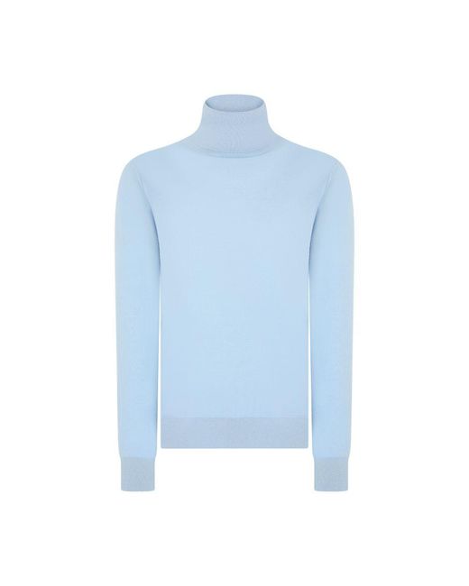 Dolce & Gabbana Blue Cashmere And Silk Sweater for men
