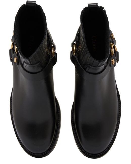 Chloé Black Stiefel Mit Schnalle Dakota