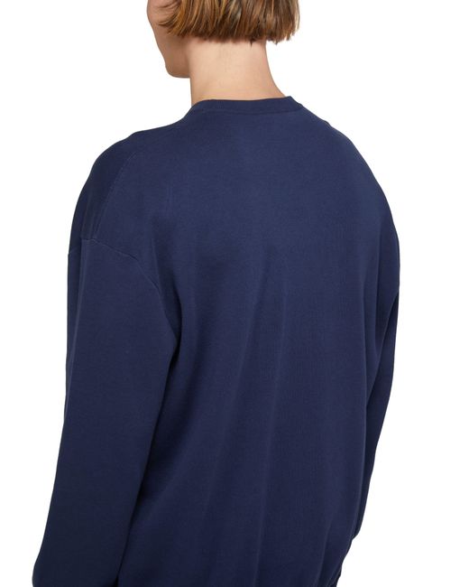 Alexander McQueen Blue Crew Neck Long Sleeve Sweater for men