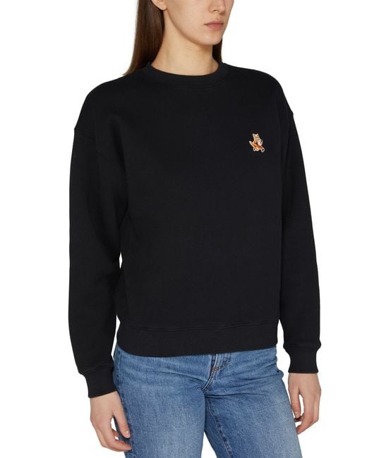 Maison Kitsuné Black Speedy Fox Comfortable Sweatshirt