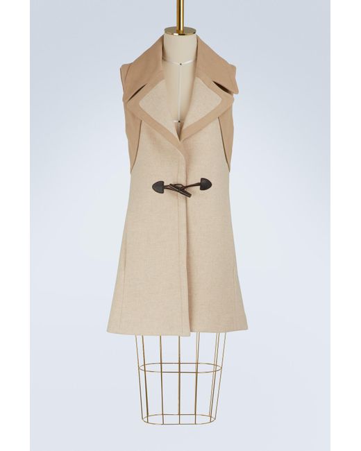 See By Chloé Natural Wool Sleeveless Duffle Coat