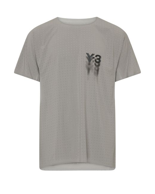 Y-3 Gray Short-Sleeved T-Shirt for men