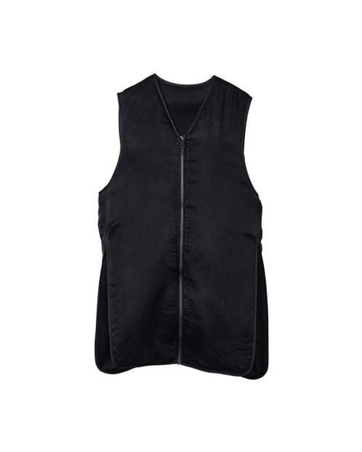 Aeron Ano Zip-up Cupro Vest in Black - Lyst