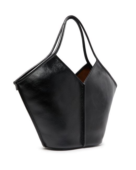 Hereu Black Calella Distressed Leather Tote Bag