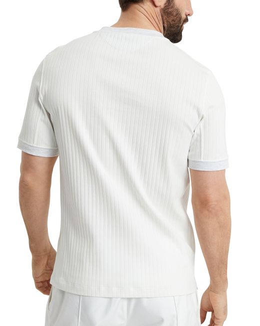 T-shirt avec badge Tennis Brunello Cucinelli pour homme en coloris White