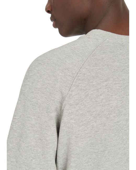 Maison Kitsuné Sweatshirt mit Patch Fox Head in Gray für Herren