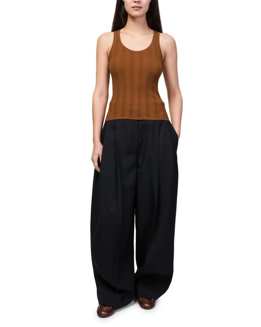 Bompard Brown Ribbed Tank Top