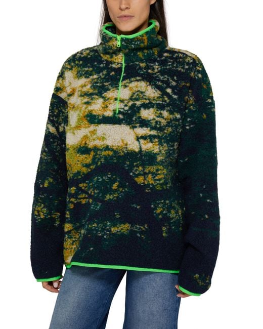 Conner Ives Green Recycled Fleece Jacket
