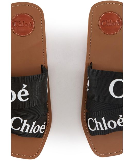 Woody Flat Mule Sandal In Lace | ChloÃ© UK