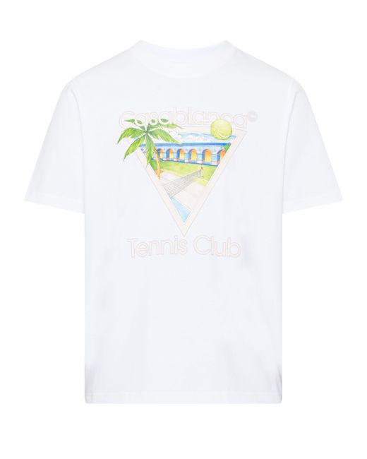 T-shirt à logo Tennis Club Printed Unisex Casablancabrand en coloris White