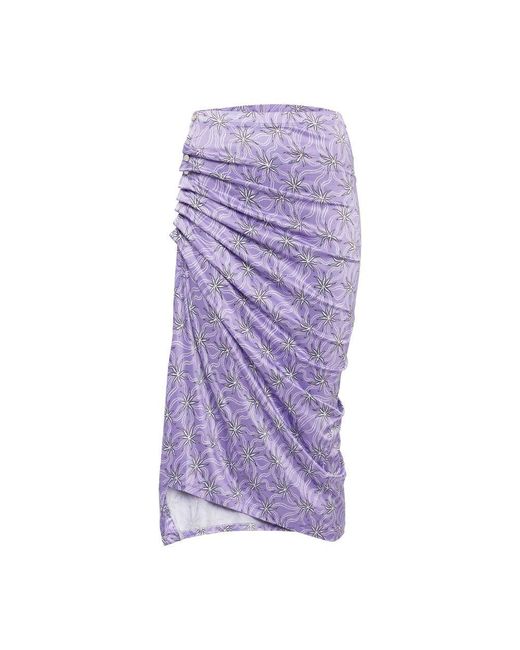 Rabanne Purple Midi Skirt