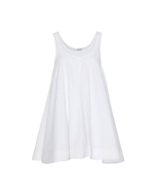 Loewe White Anagram Jacquard Trapeze Dress