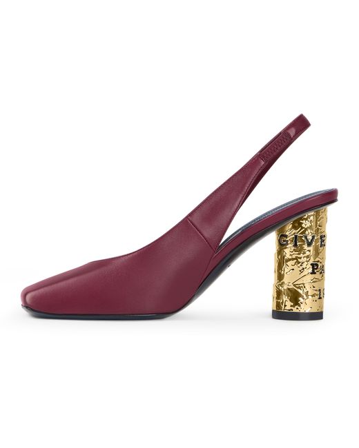 Givenchy Purple Leder-Pumps Tape