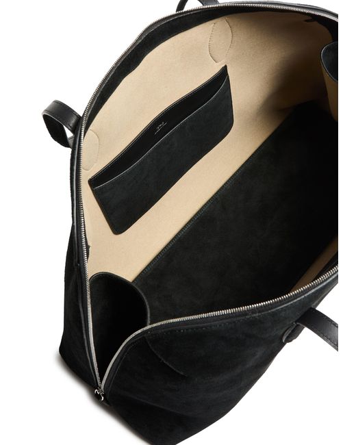 Sac Cabas En Daim Totême  en coloris Black