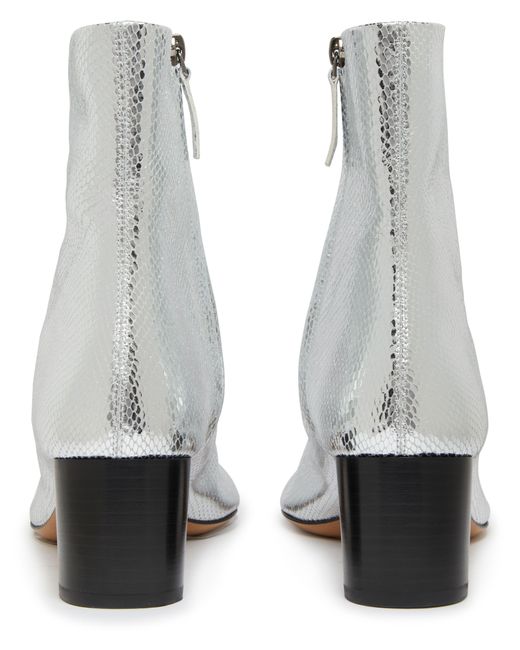 Isabel Marant White Laeden Ankle Boots