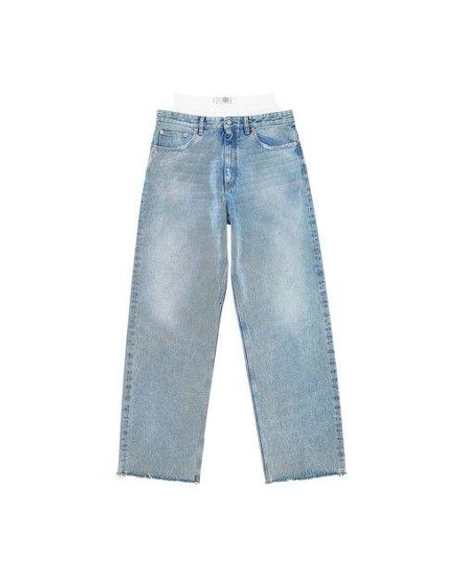 MM6 by Maison Martin Margiela Blue Layered Jeans for men