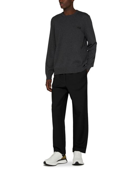 Alexander McQueen Gray Round-neck Sweater for men