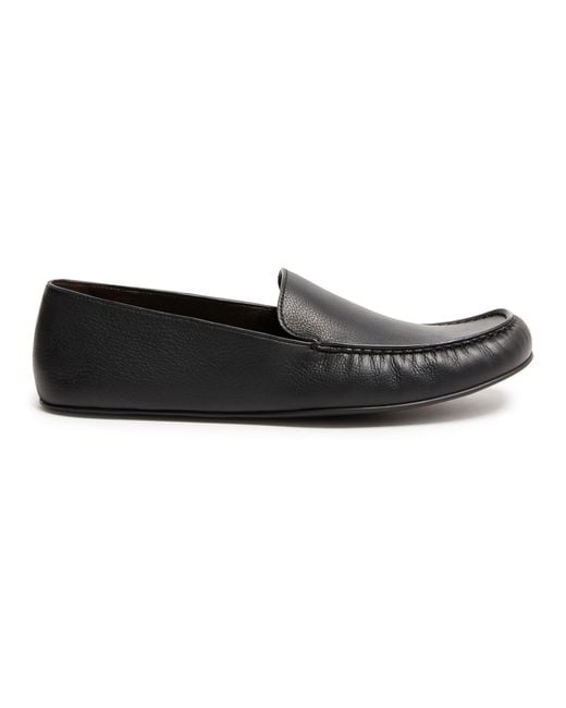 The Row Black Leo Loafers