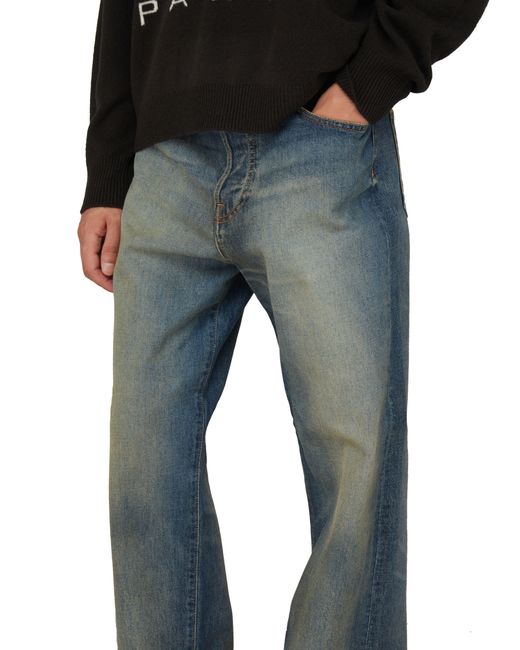 KENZO Blue Asagao Straight Jeans for men