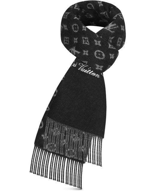 black lv scarf mens