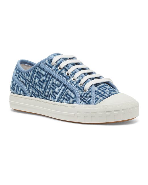 Fendi Blue Sneakers low-Top aus Denim