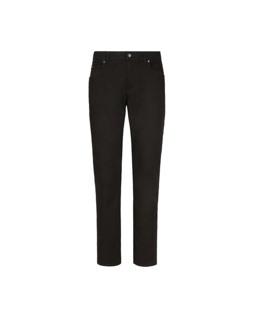 Dolce & Gabbana Black Regular-fit Stretch Jeans for men