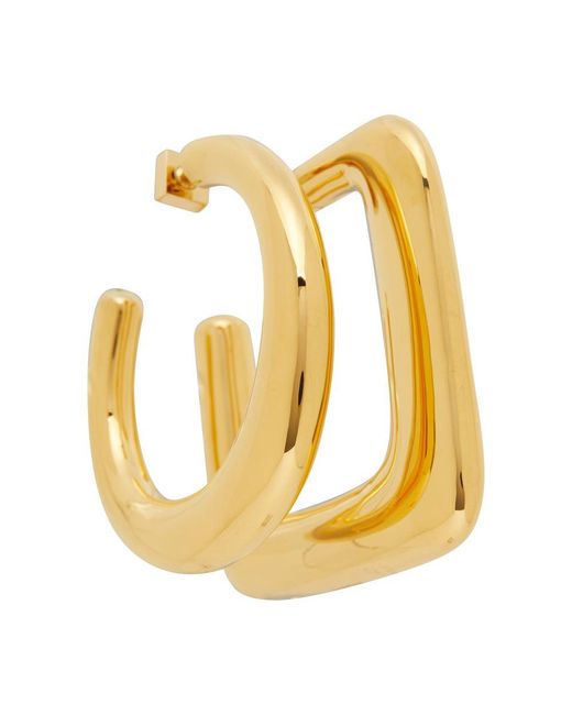 Jacquemus Metallic The Ovalo Large Hoop Earrings