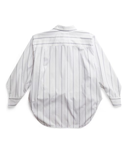 Balenciaga White Twisted Bb Corp Fit Large Swing Shirt