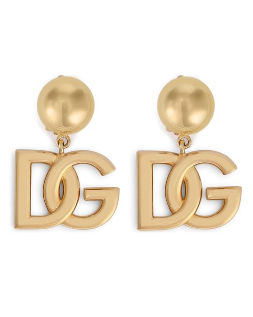 Dolce & Gabbana Metallic Dg Logo Earrings