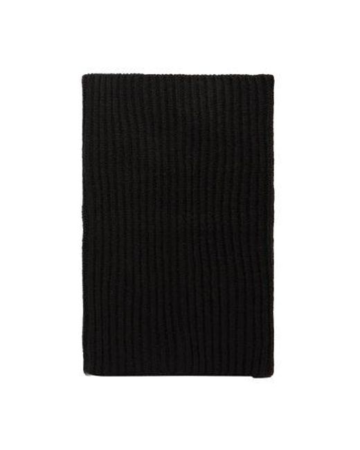 Lemaire Black Knitted Scarf for men