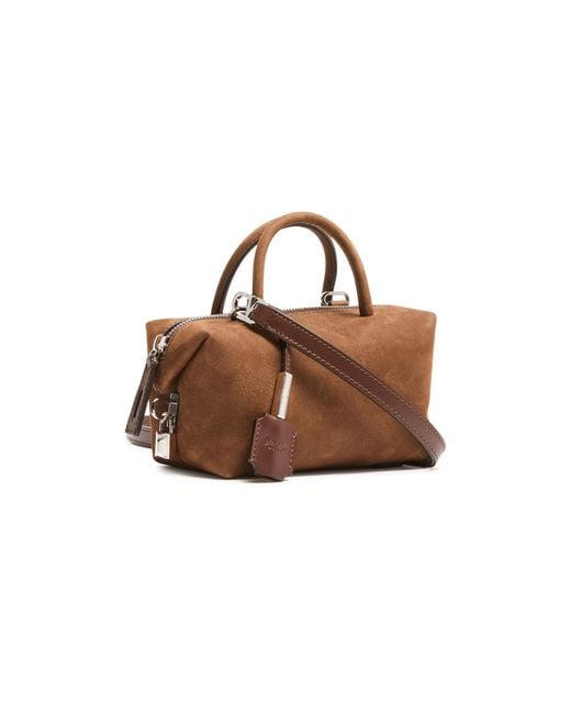Max Mara Brown Holdall Suede Handbag
