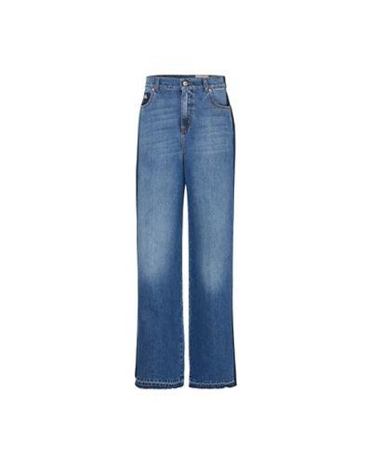 Alexander McQueen Blue Denim Trousers