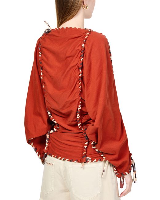 Isabel Marant Red Langarm-Top Zaolia