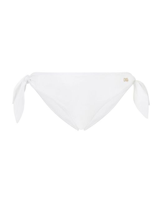 Dolce & Gabbana White Tie Bikini Bottoms