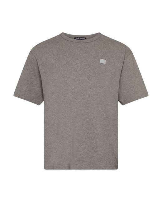 Acne Gray Short Sleeved T-Shirt for men