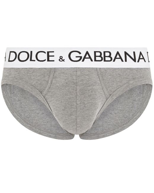 Slip en coton bi-extensible Dolce & Gabbana pour homme en coloris Gray