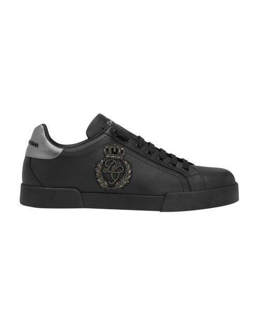 calfskin nappa portofino sneakers with patch
