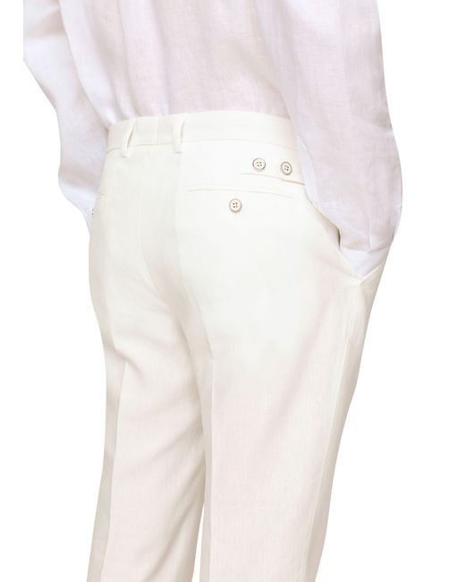 Dolce & Gabbana White Linen Pants for men