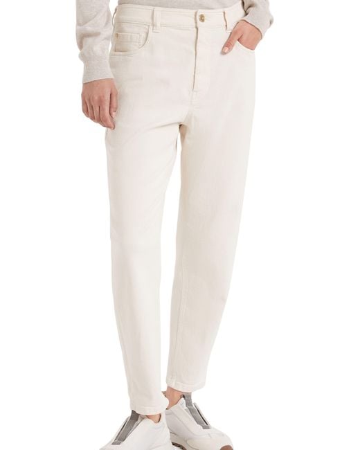 Brunello Cucinelli White Comfy Jeans