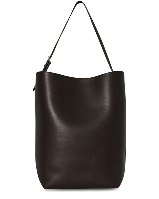 The Row Black Große N/S Park Tote Belt Schultertasche Aus Leder